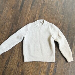 Buck Mason Cream Crew Neck Sweater women’s S